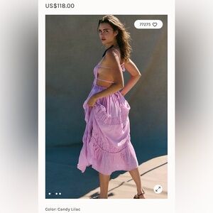 NWOT Taking Sides Maxi Dress Lilac